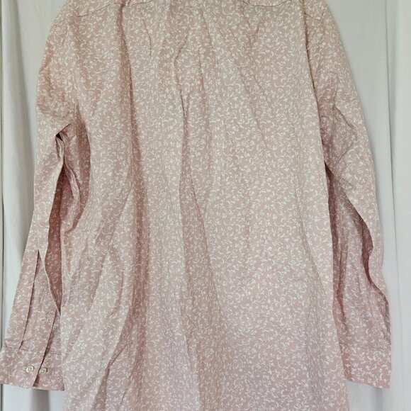 Apt.9 slim, fit light rose  flowered shirt, size 17-17.5/   34/35 NWOT - Picture 4 of 8